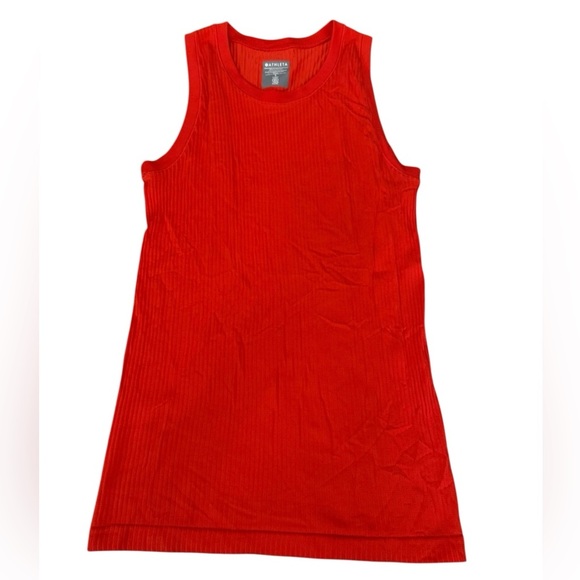 Athleta size small red ribbed tank top in excellent like-new condition - Picture 2 of 4